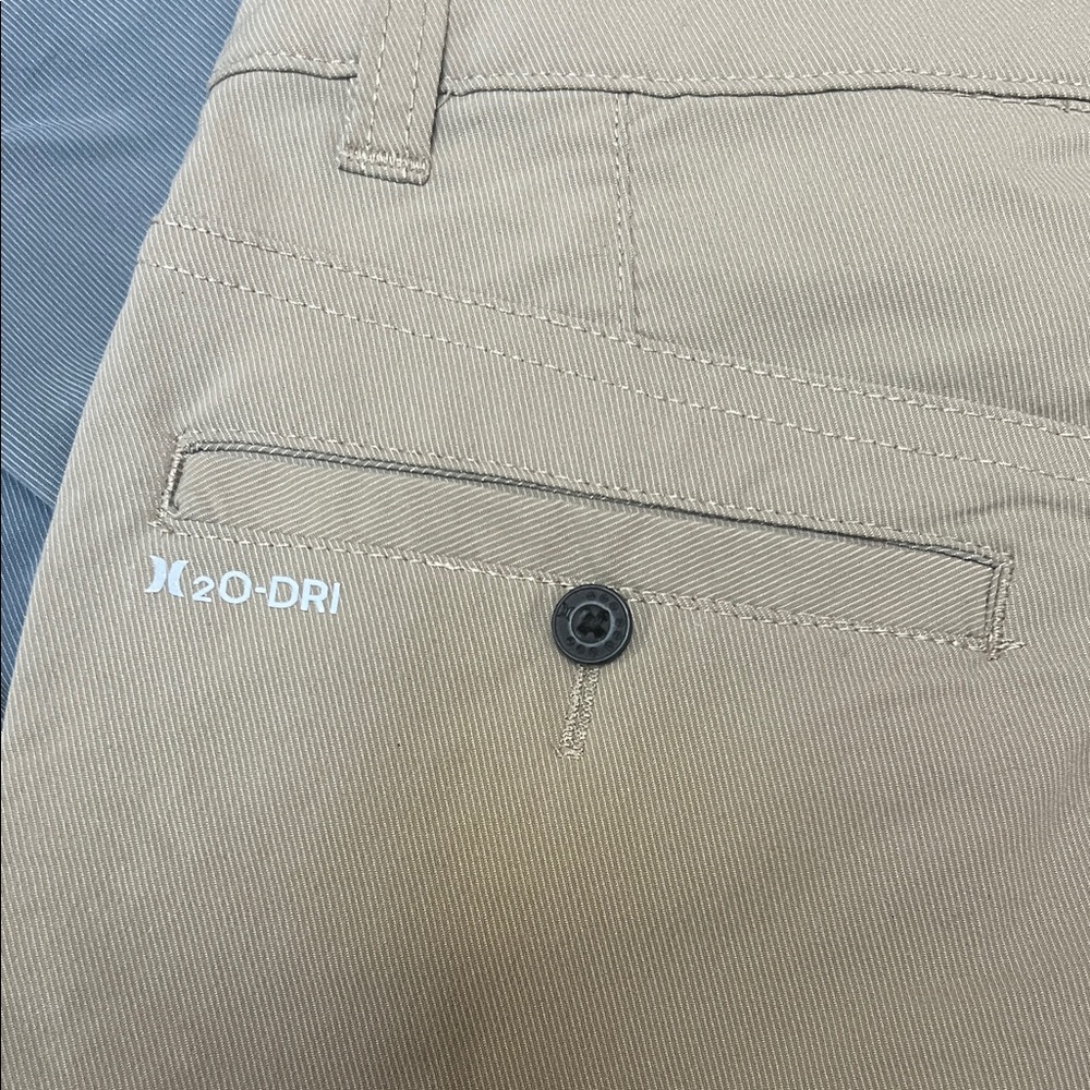 Hurley Boys Flat Front Shorts - Blue and Tan - Picture 6 of 6